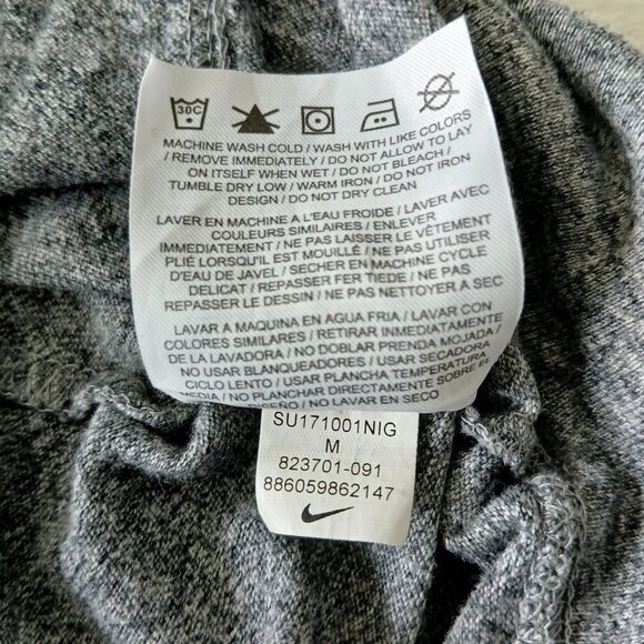 Nike Sweater Womens Medium Gray Sweatshirt Hoodie Lightweight Swoosh 823701-091 - Picture 9 of 10